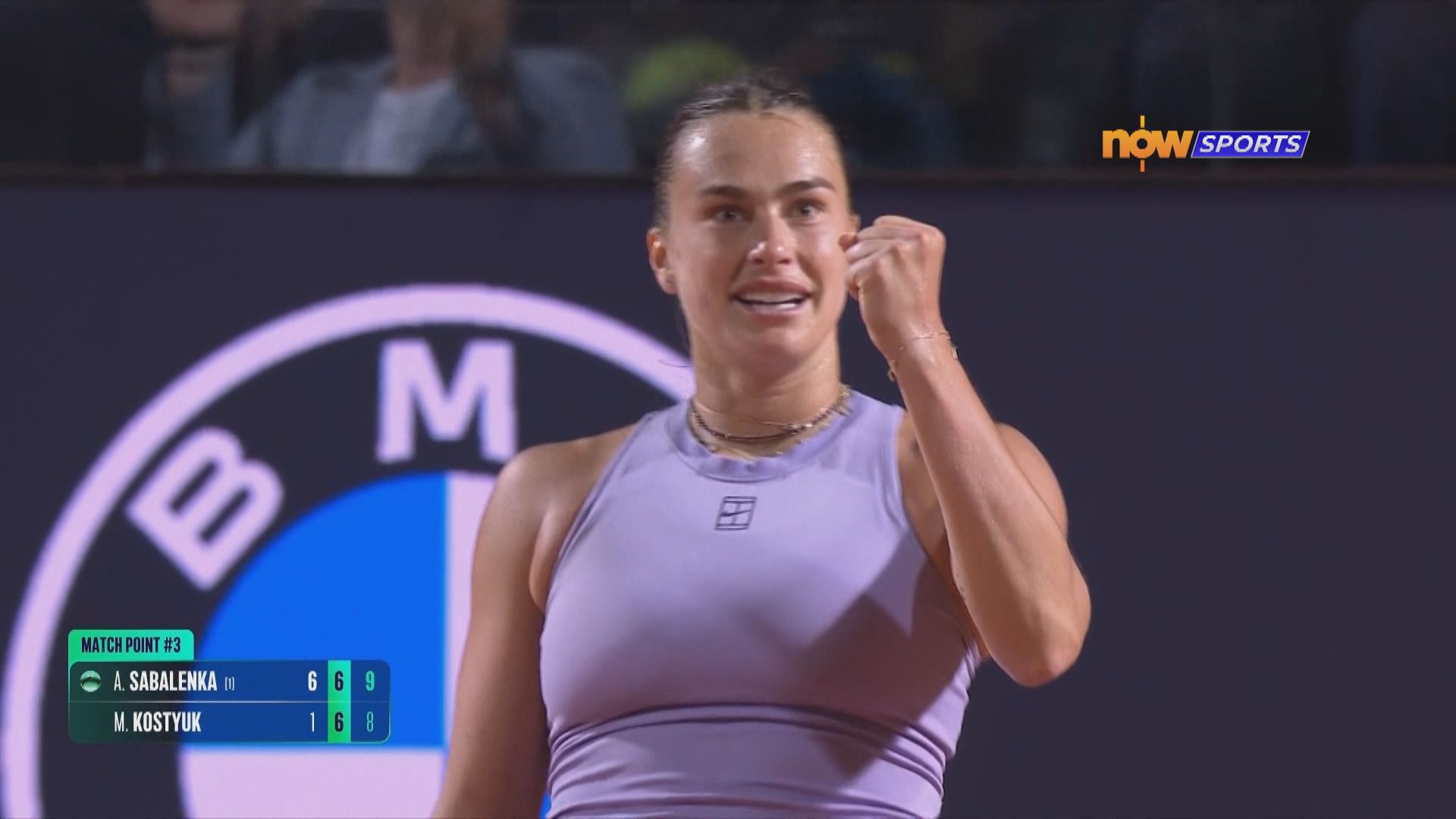 意大利網球公開賽　莎芭列卡擊敗歌絲卓闖八強