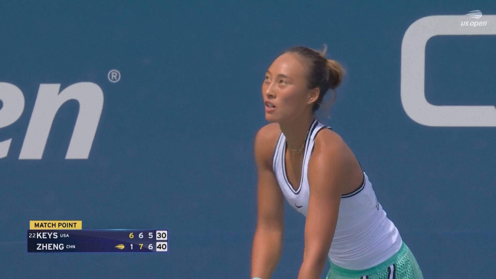 美國網球公開賽　鄭欽文反勝姬絲晉女單十六強