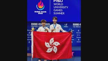 世大運｜陳顥樺及姚鈞濤乒乓球男雙摘港隊今屆第二金