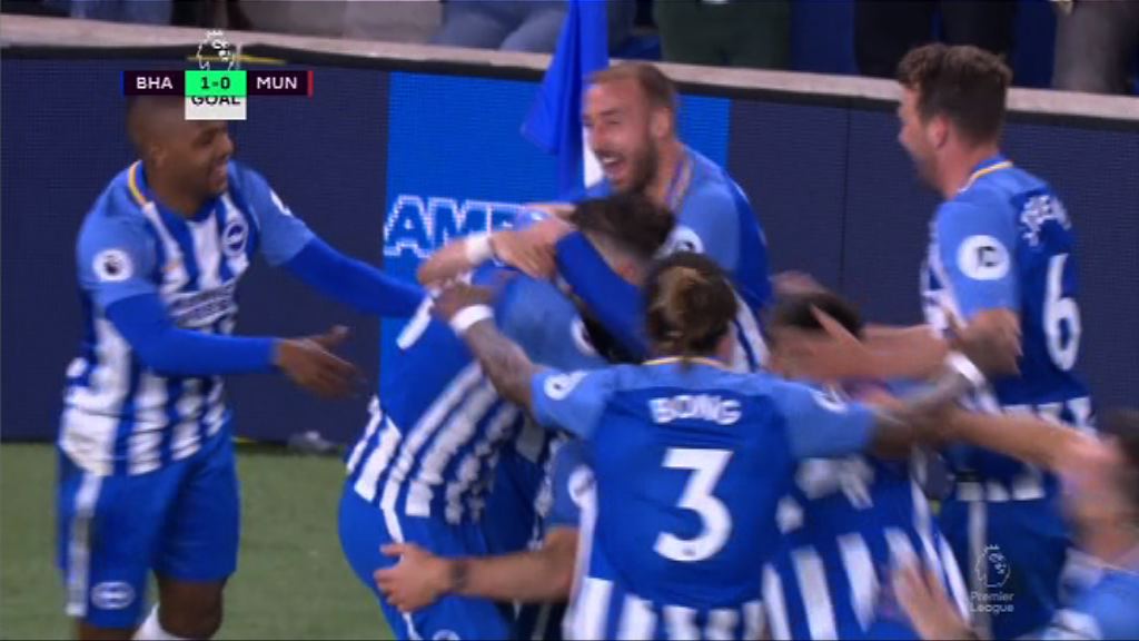 英超　白禮頓 1:0 曼聯