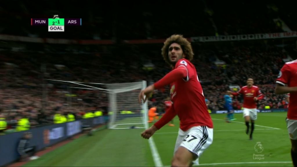 英超　曼聯2：1阿仙奴