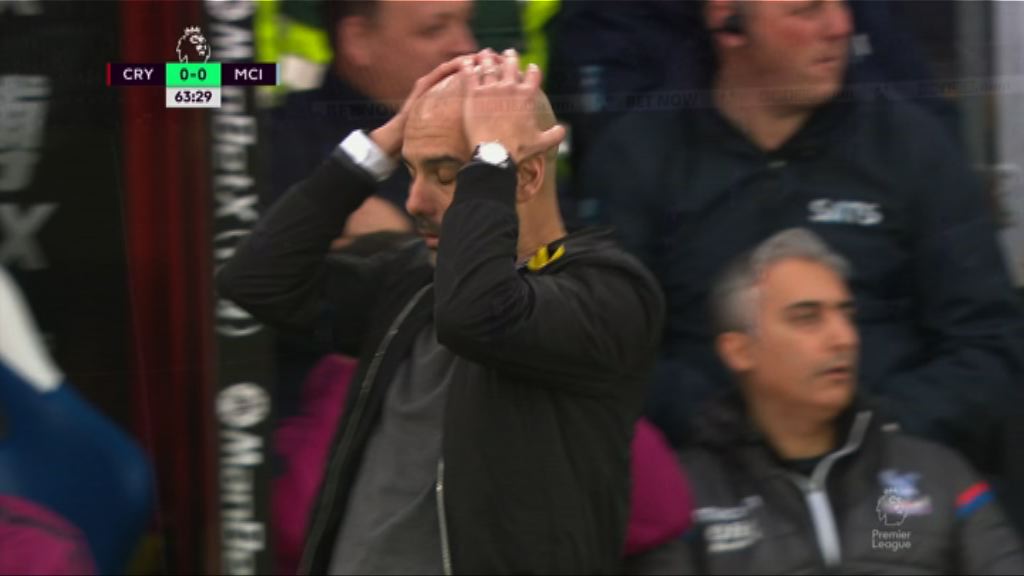 英超　水晶宮 0:0 曼城