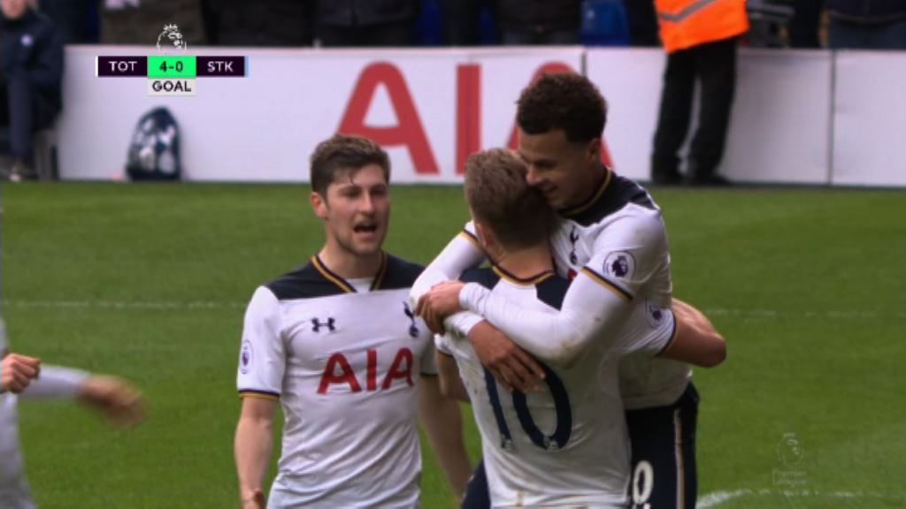 英超　熱刺4:0史篤城