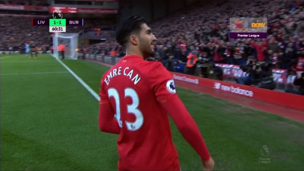 英超　利物浦2:1般尼