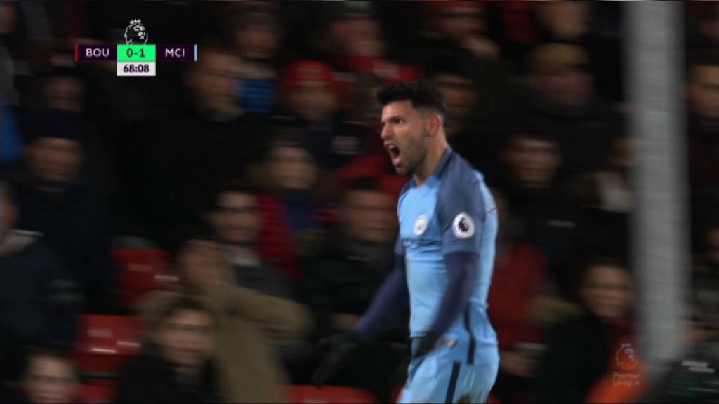 英超：曼城擊敗般尼茅夫錄四連勝