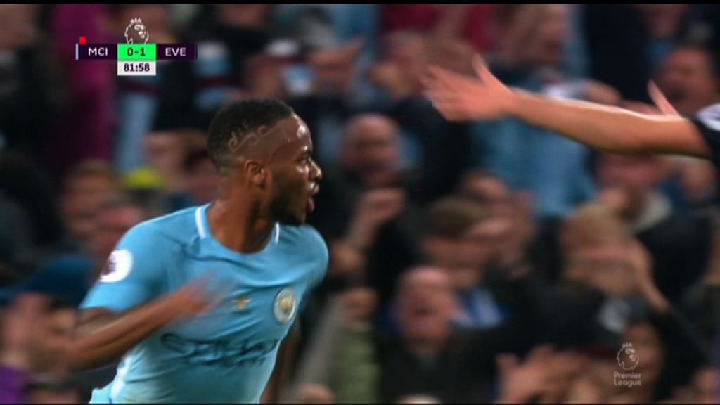 英超　曼城 1:1 愛華頓