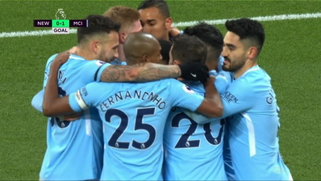 英超　紐卡素0:1曼城