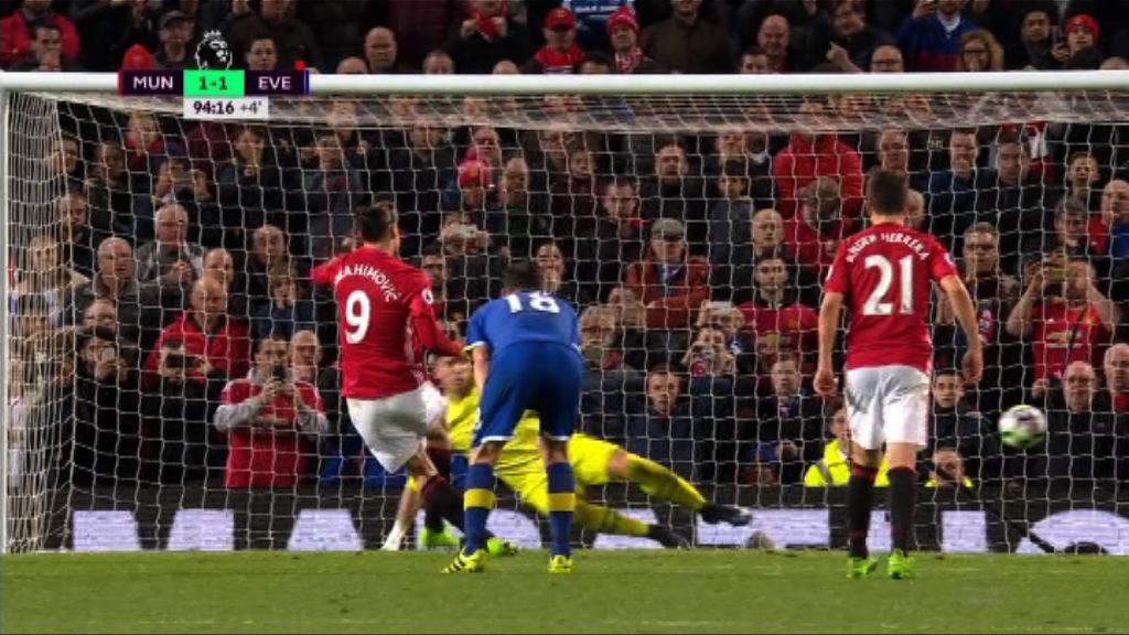 英超　曼聯1:1愛華頓