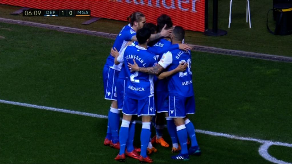 西甲　拉科魯尼亞 3:2 馬拉加