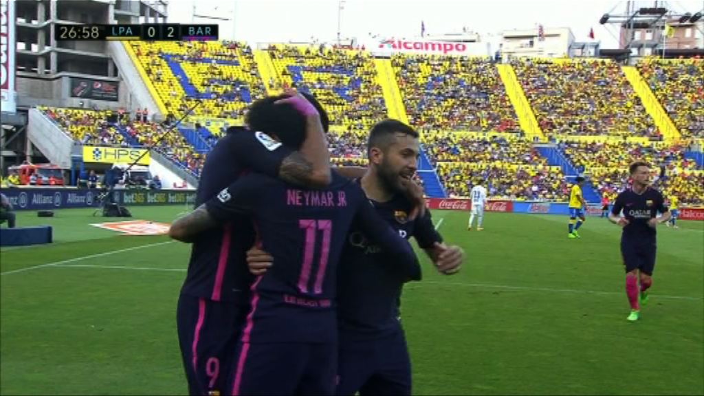 西甲　拉斯彭馬斯 1:4 巴塞羅那