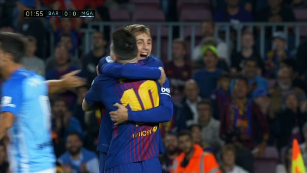 西甲　巴塞羅那2：0馬拉加