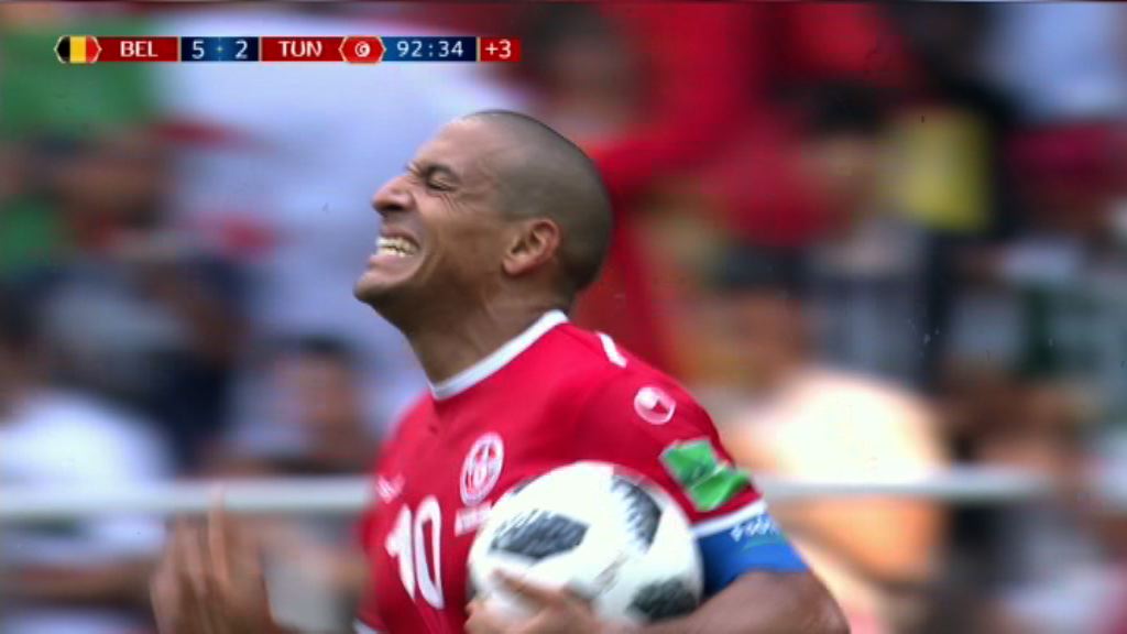 世界盃G組　比利時 5:2 突尼斯