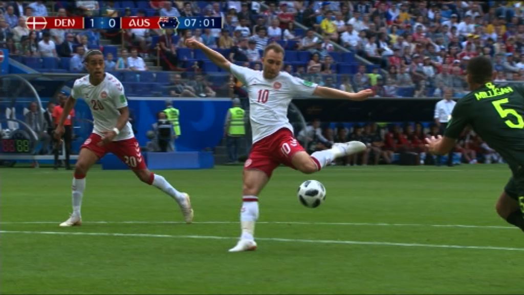世界盃C組　丹麥 1:1 澳洲