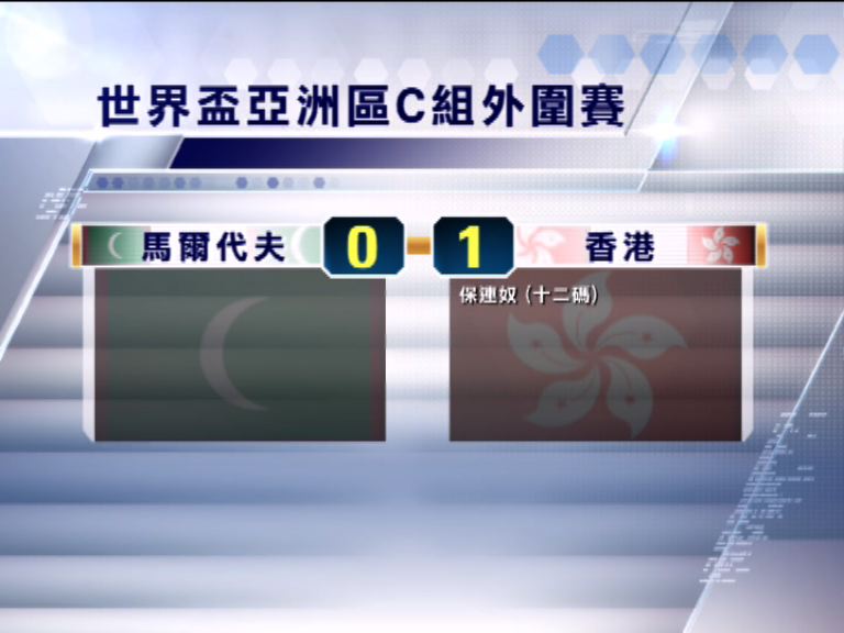 世界盃外圍賽　香港1：0挫馬爾代夫