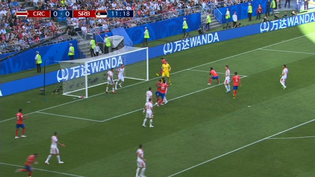 世界盃E組 哥斯達黎加塞爾維亞半場平手