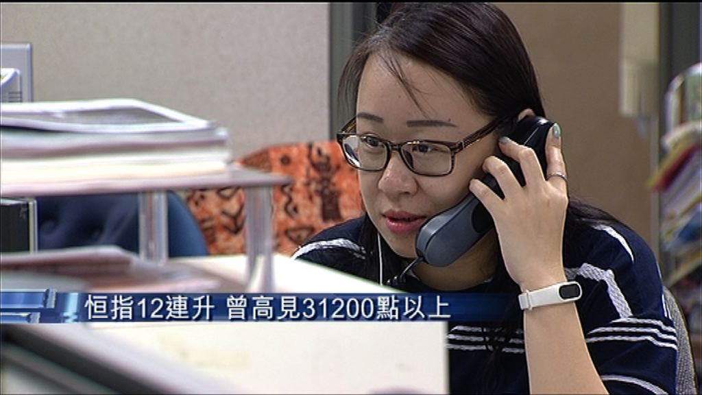 【港股強勢】九藍籌最少升上一年高