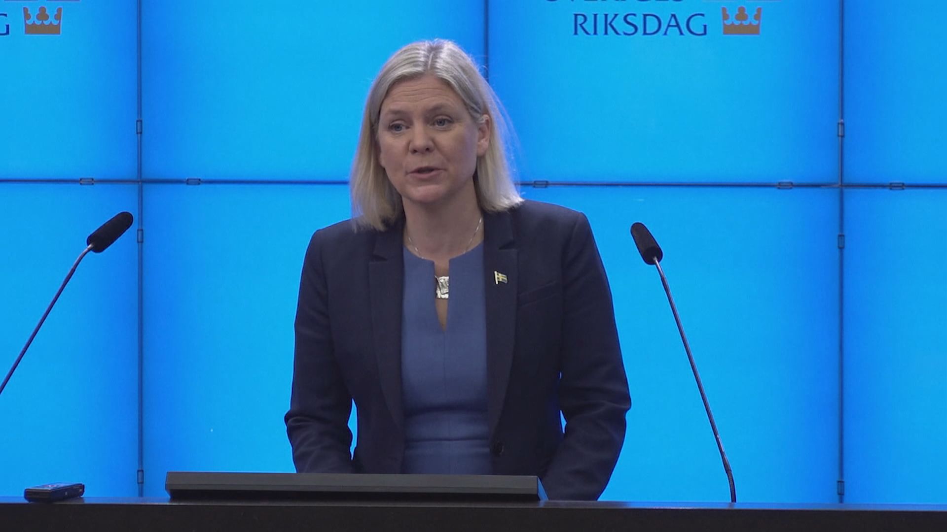 瑞典首名女首相安德森上任僅數小時後辭職