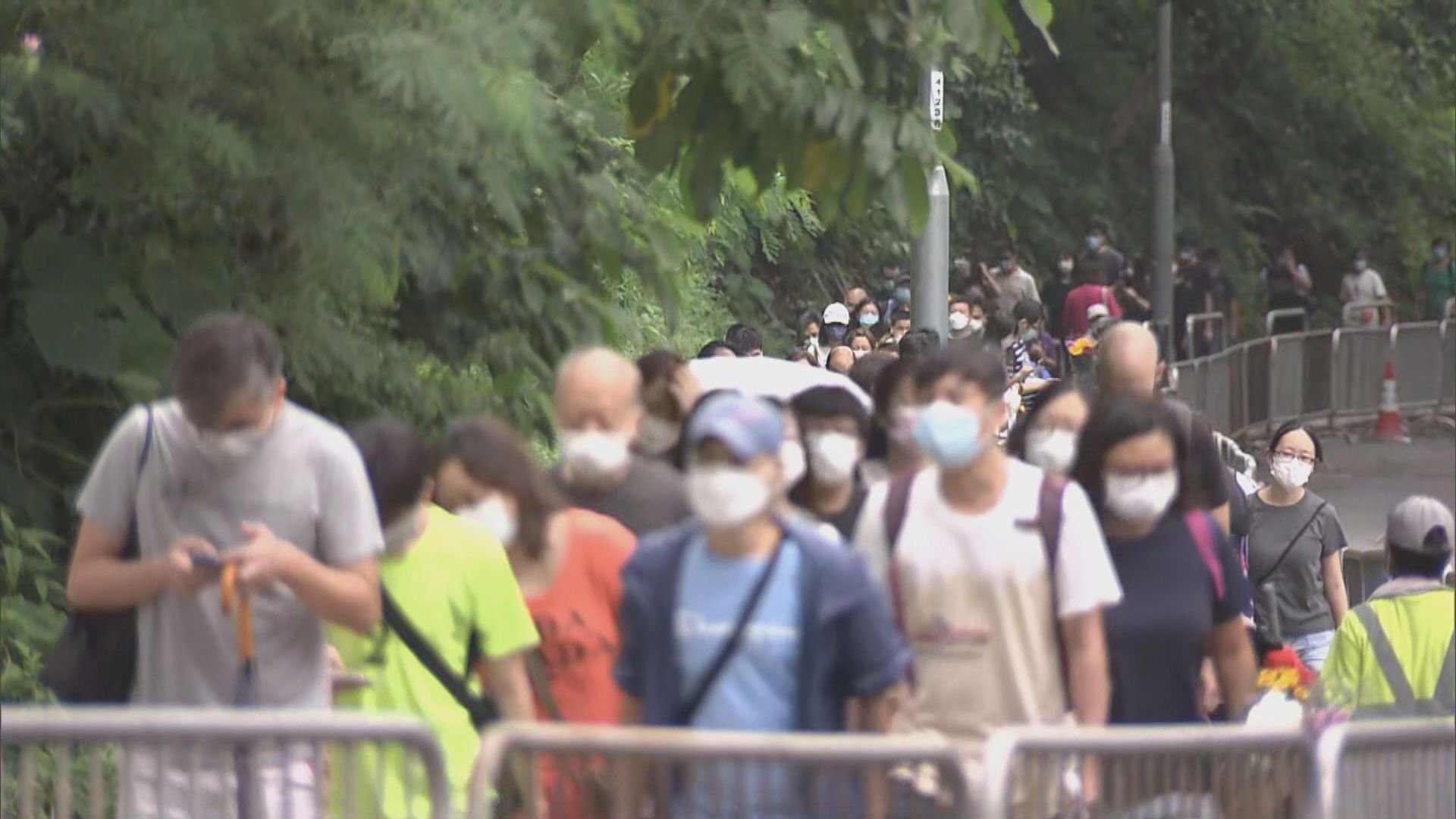 有市民趁重陽節登高掃墓