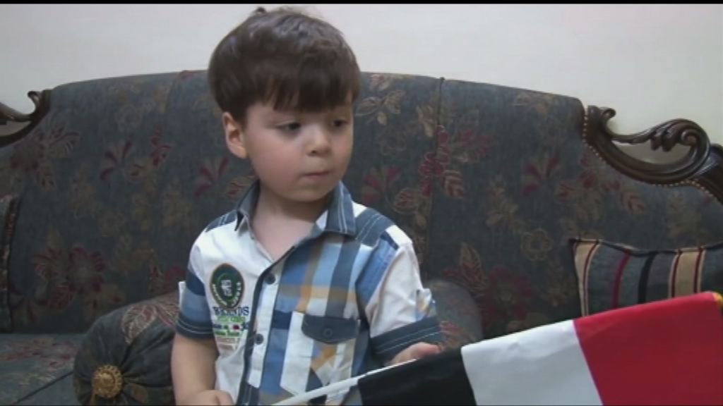 敘利亞男童獲救後首次露面