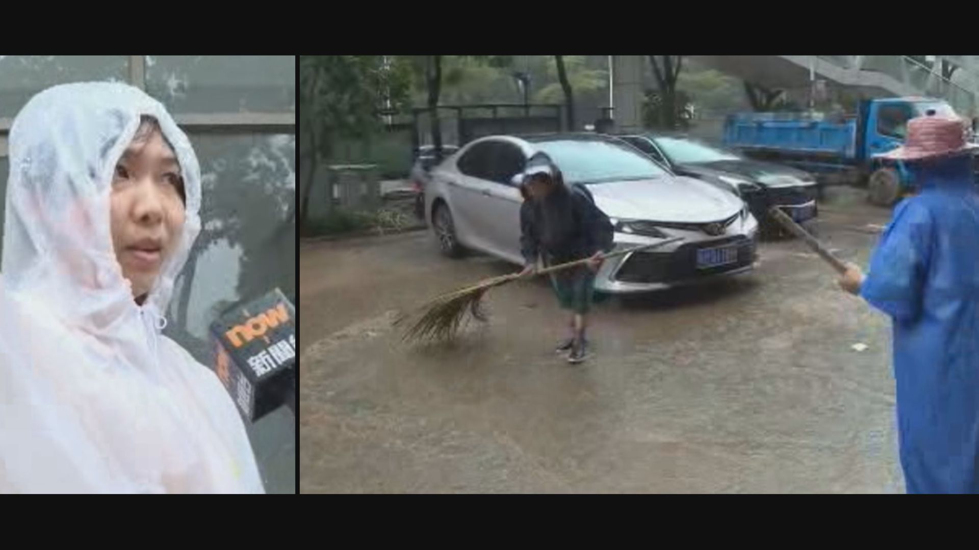 深圳龍崗區雨勢最大時水深及腰 車主跳車逃生