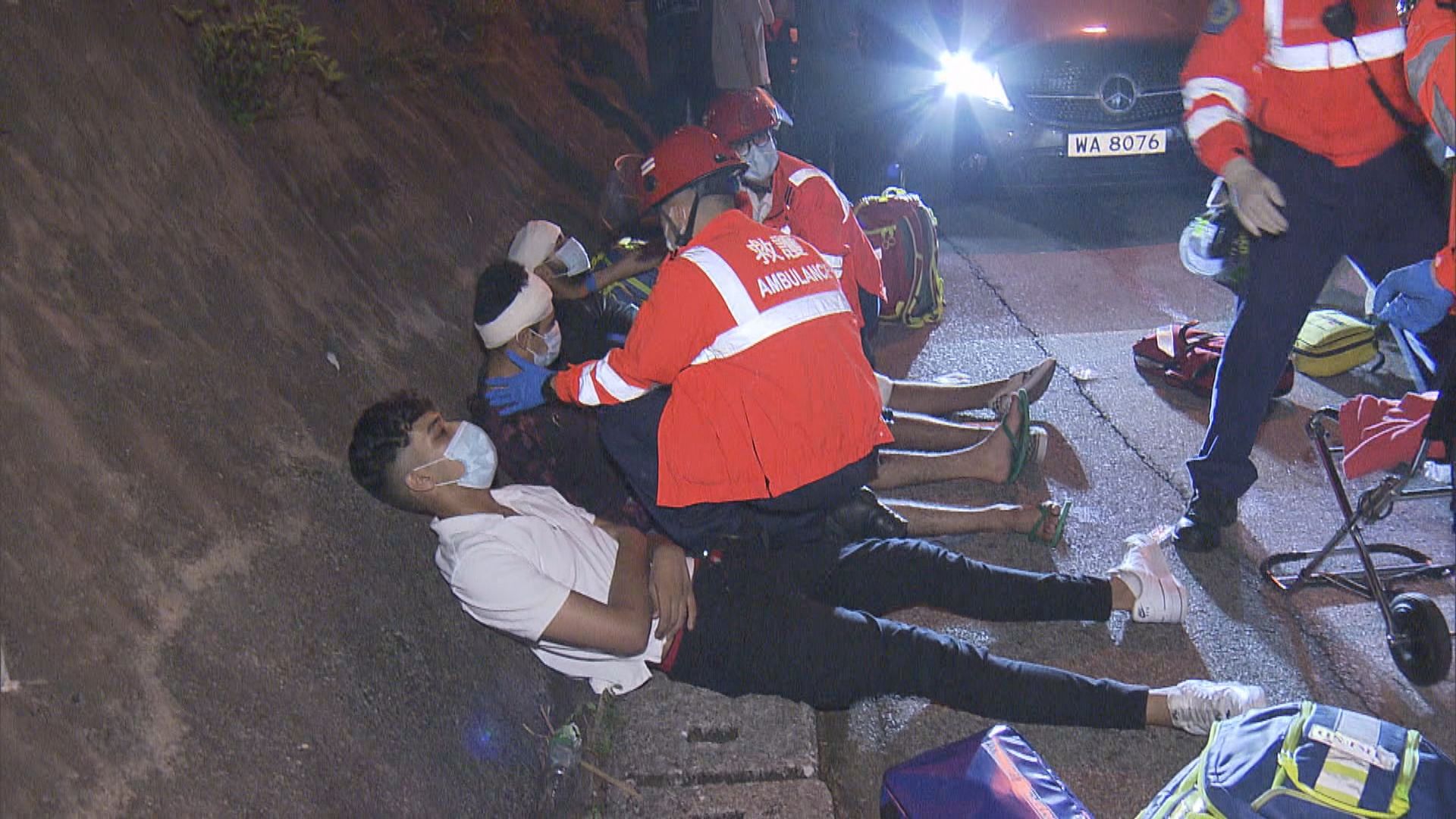 飛鵝山私家車失事撞山坡三南亞漢傷