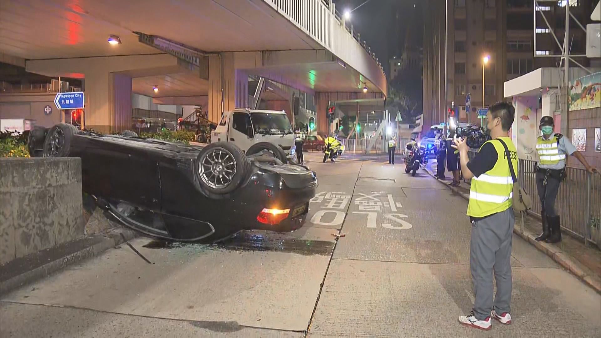 警九龍塘截可疑車拘一漢涉狂亂駕駛