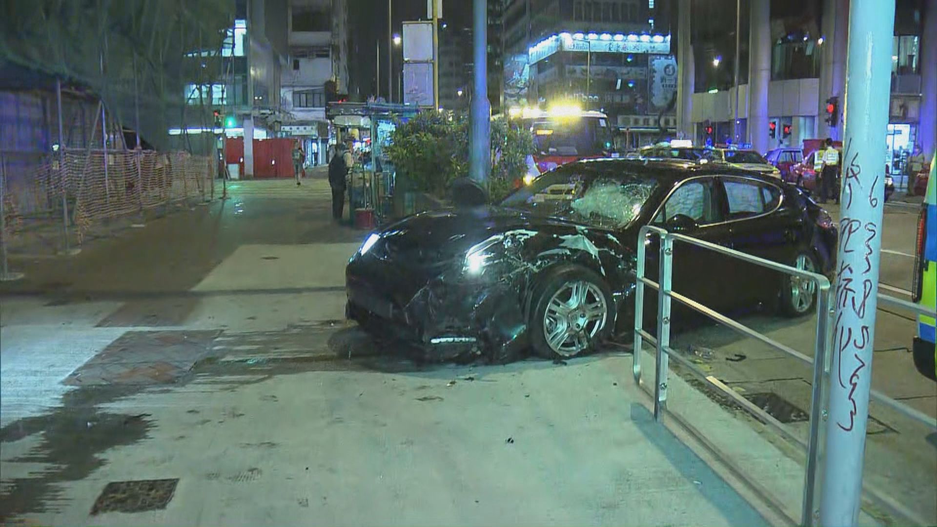 旺角三傷車禍　其中私家車司機涉酒駕