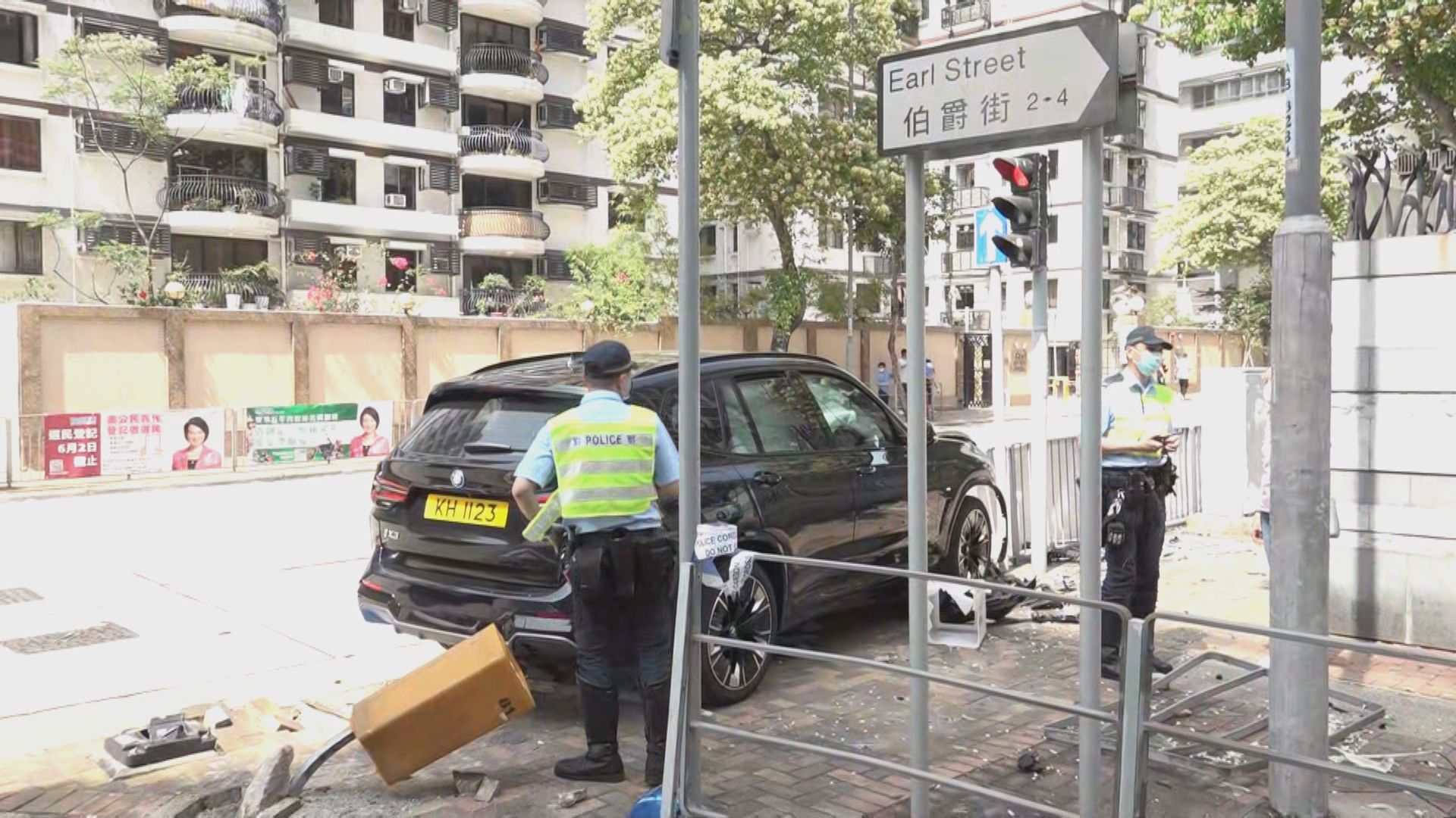 九龍塘兩私家車相撞釀三傷
