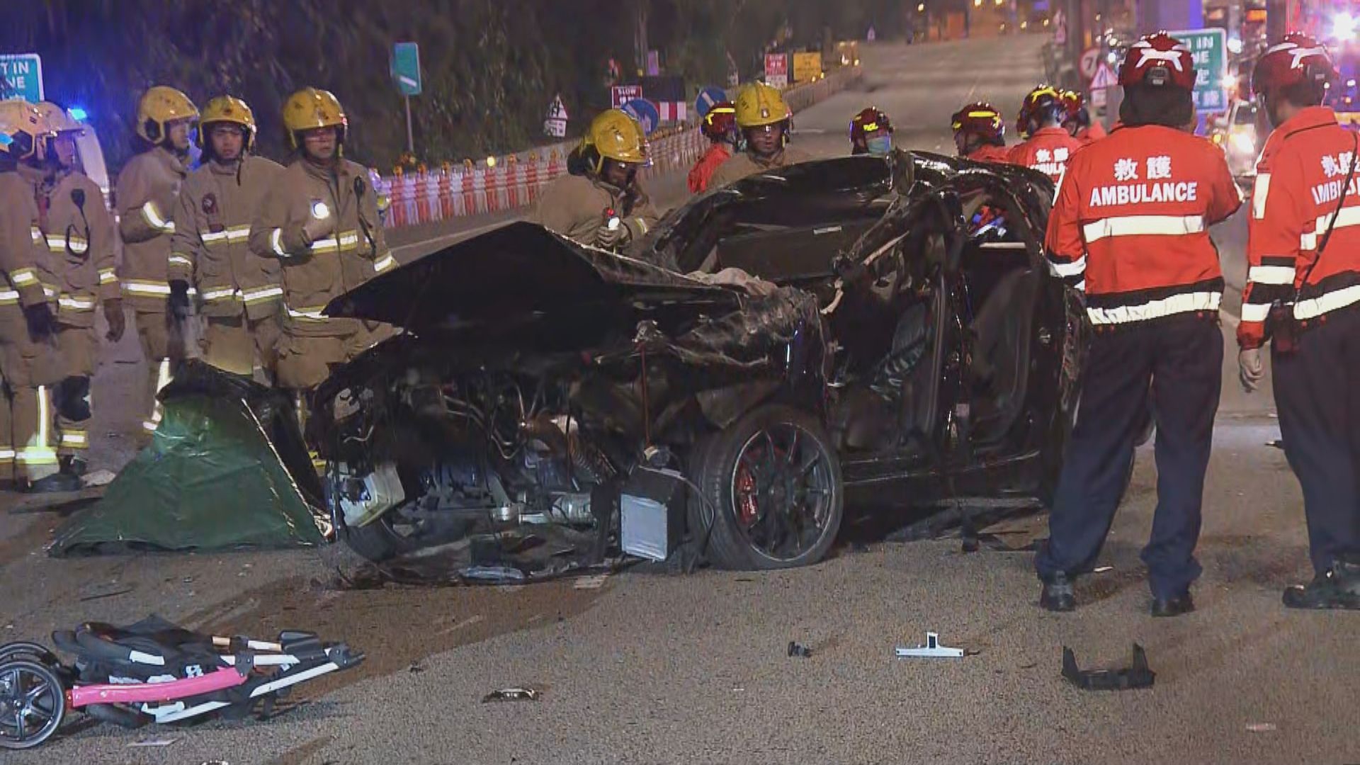 【元旦車禍】西九龍公路六車相撞釀三死四傷