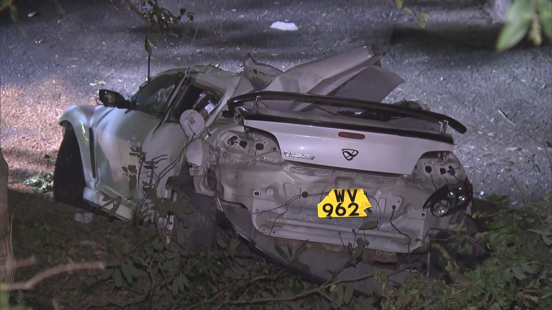 八鄉私家車衝落斜坡司機送院不治