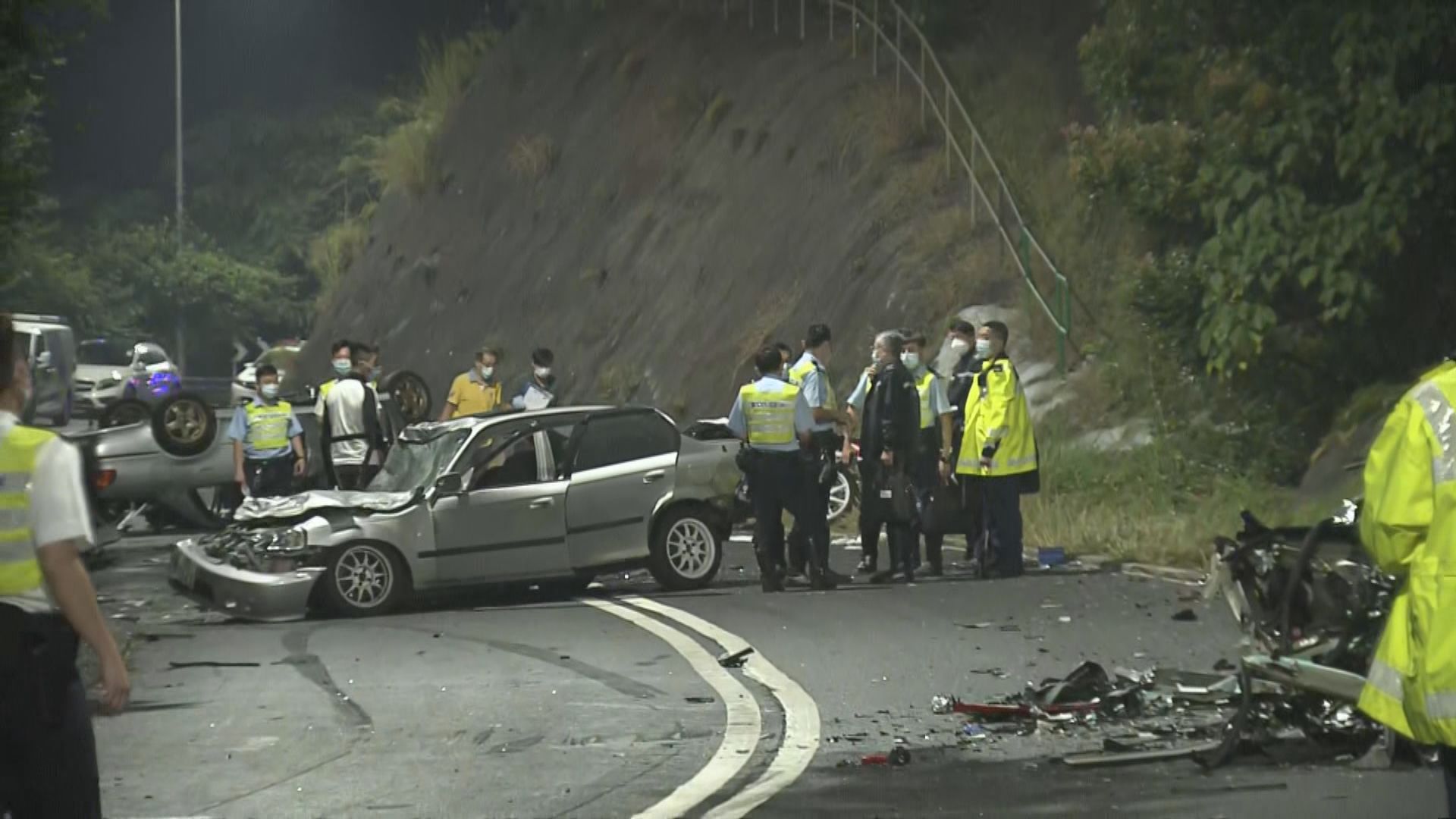 大埔新娘潭路致命車禍　兩死五傷