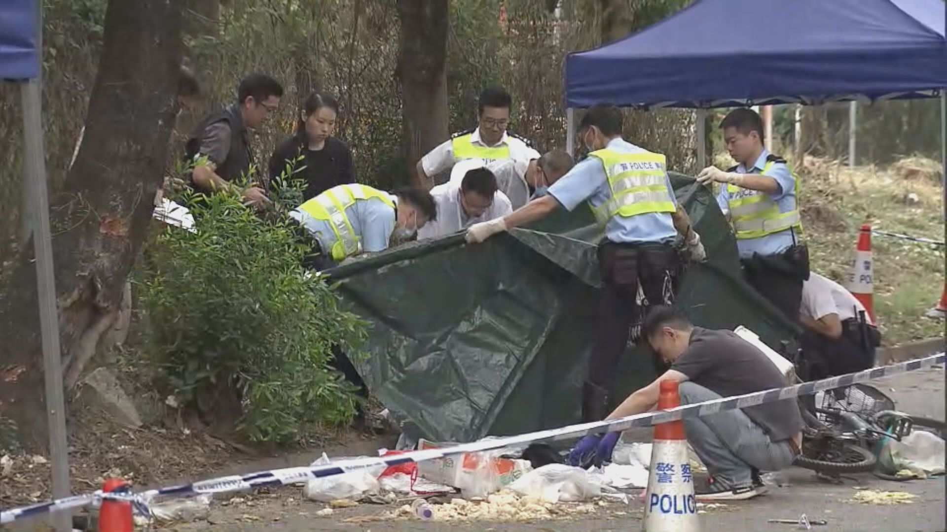 上水單車婦疑遇交通意外倒斃水渠內