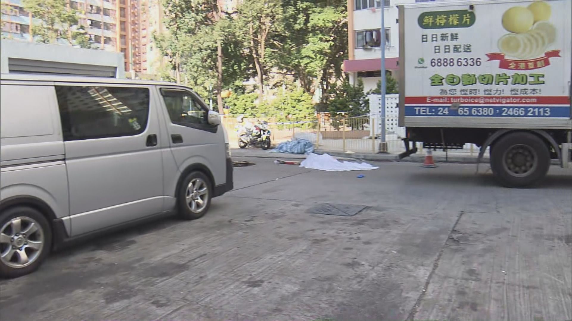 沙田沙角邨致命車禍　貨車撞斃過路女子