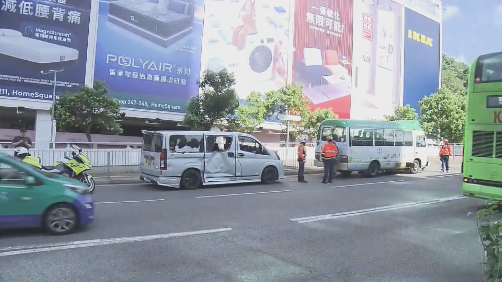 沙田專線小巴客貨車相撞　7人受傷