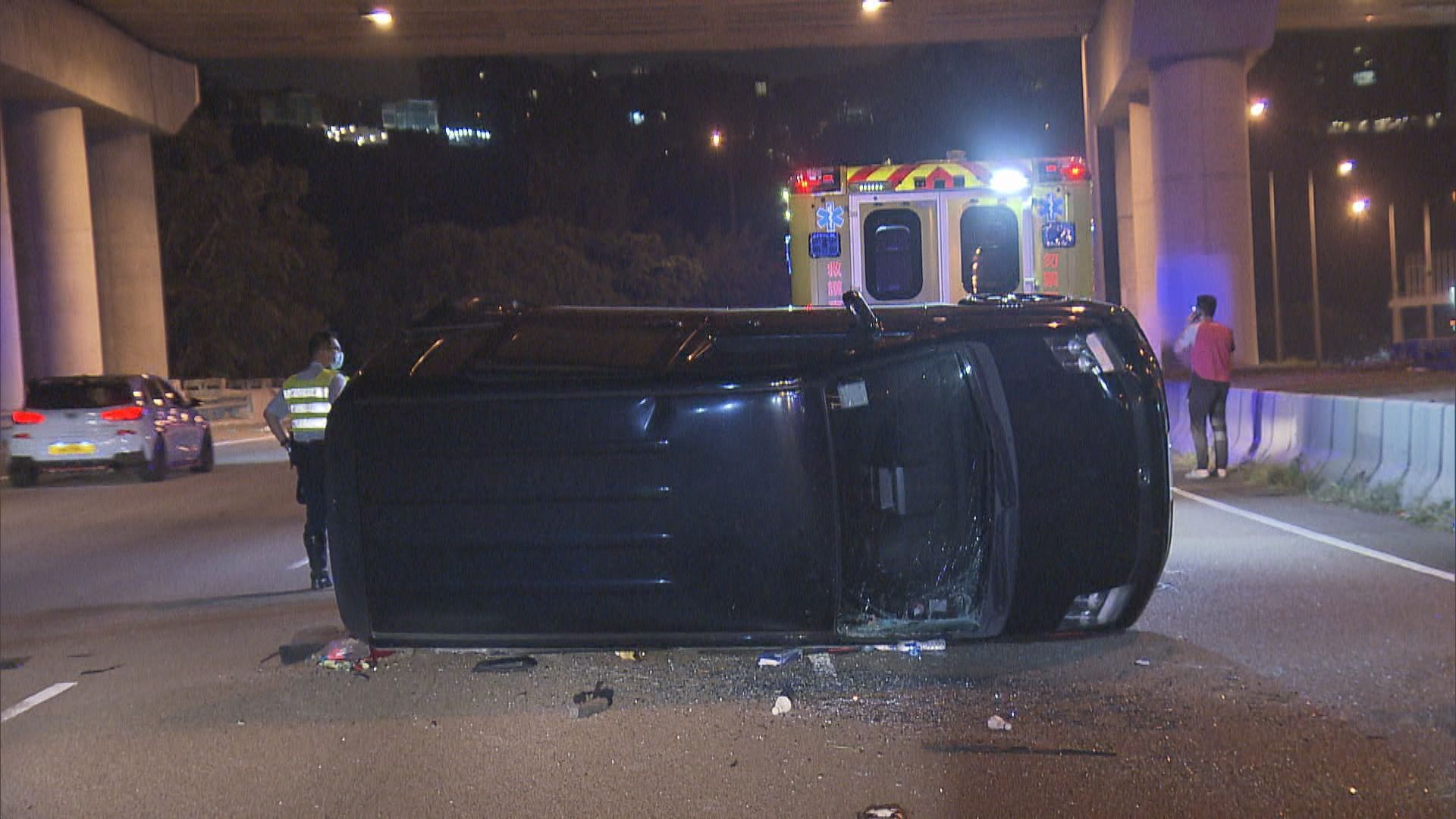 大埔吐露港公路兩車相撞四人輕傷送院
