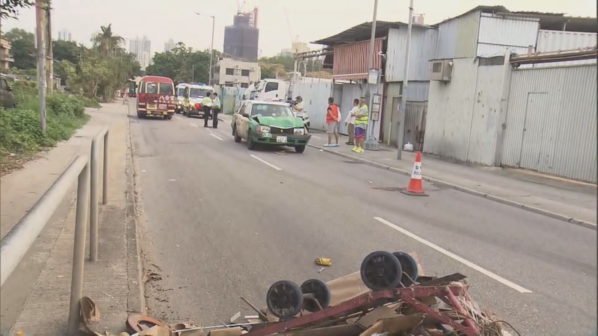 元朗大棠路男子被的士撞倒送院亡