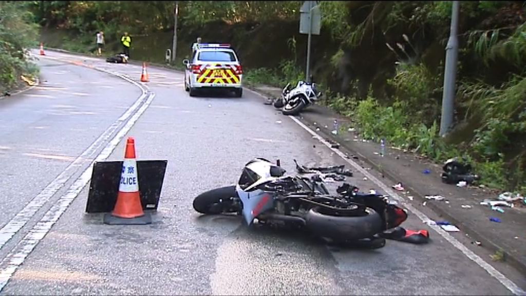 八鄉四車相撞意外　三人受傷