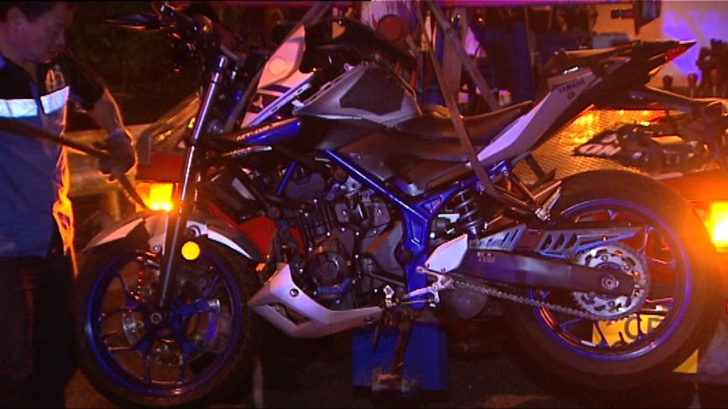 西貢交通意外鐵騎士受傷送院