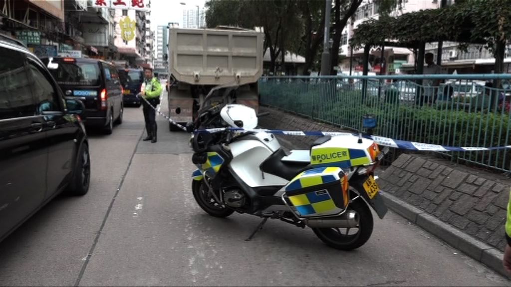 深水埗女子遭泥頭車撞斃