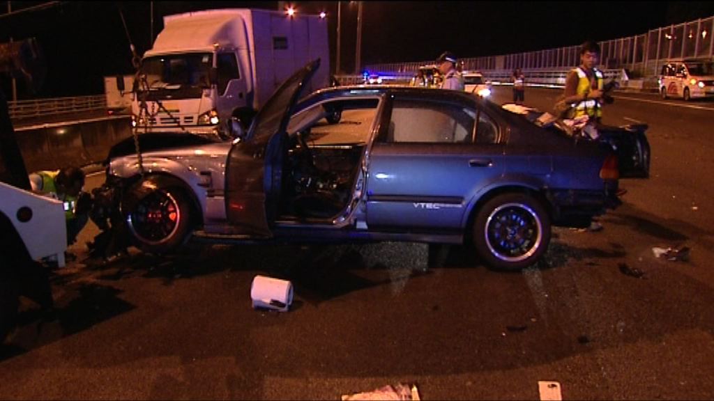 大埔吐露港公路六車相撞釀五傷