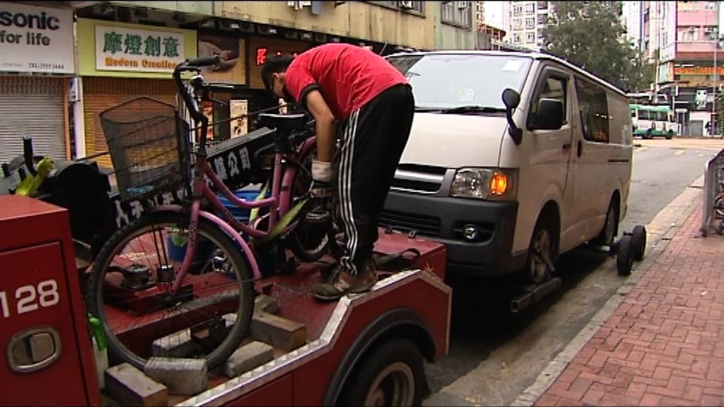 元朗單車老翁被客貨車撞傷