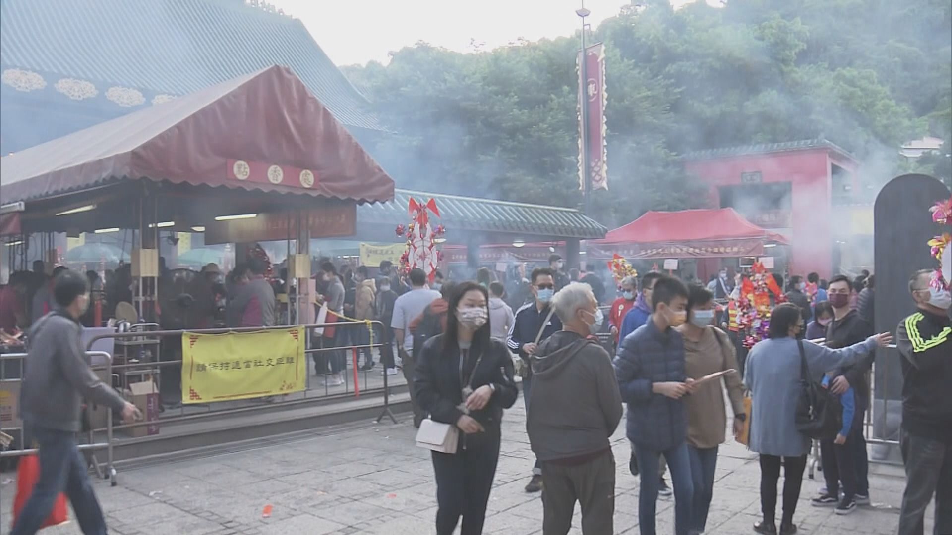 年初三赤口　市民到車公廟祈求來年好運及疫情盡快消退
