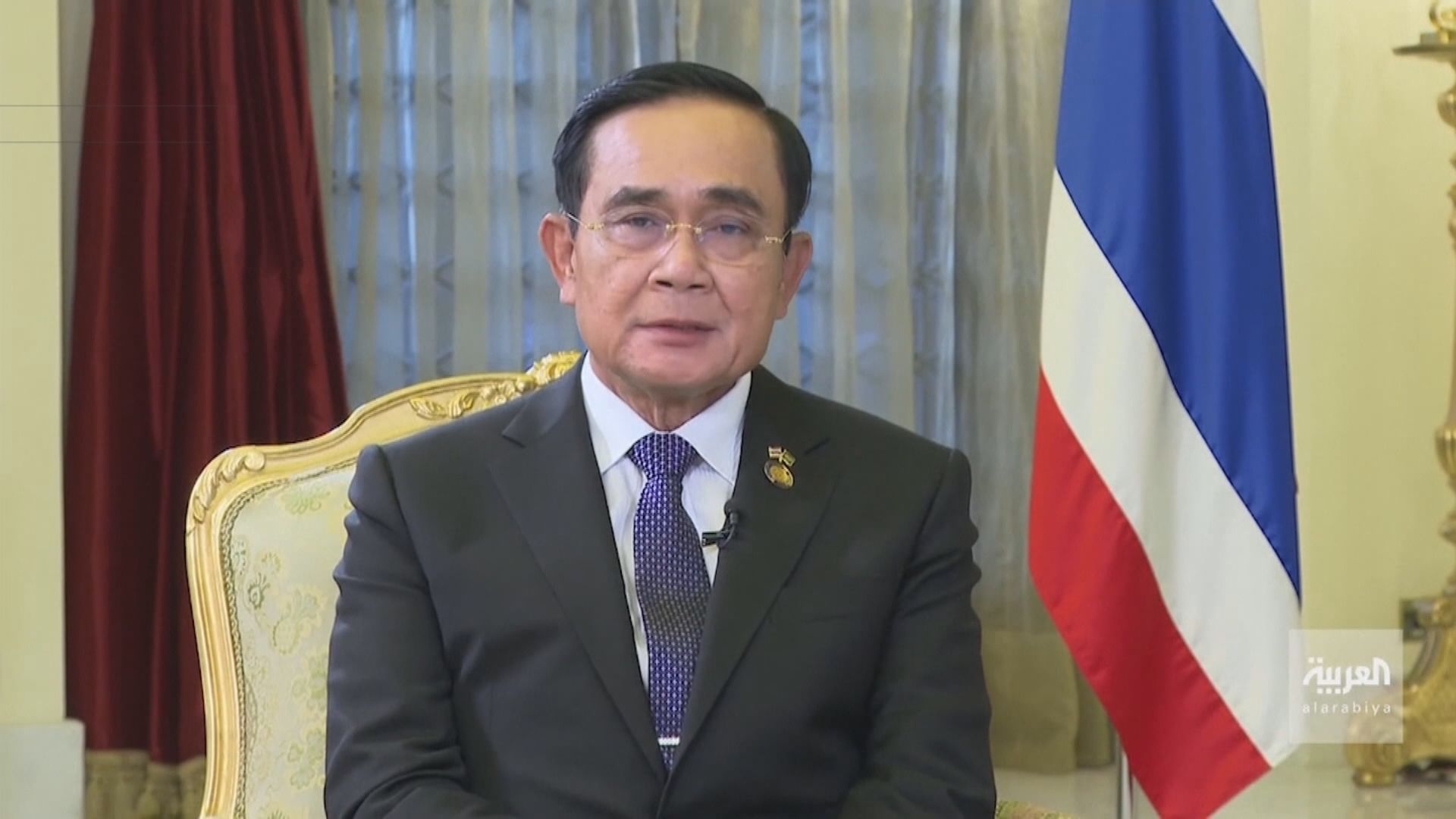 巴育以國防部長身份視像出席國防會議