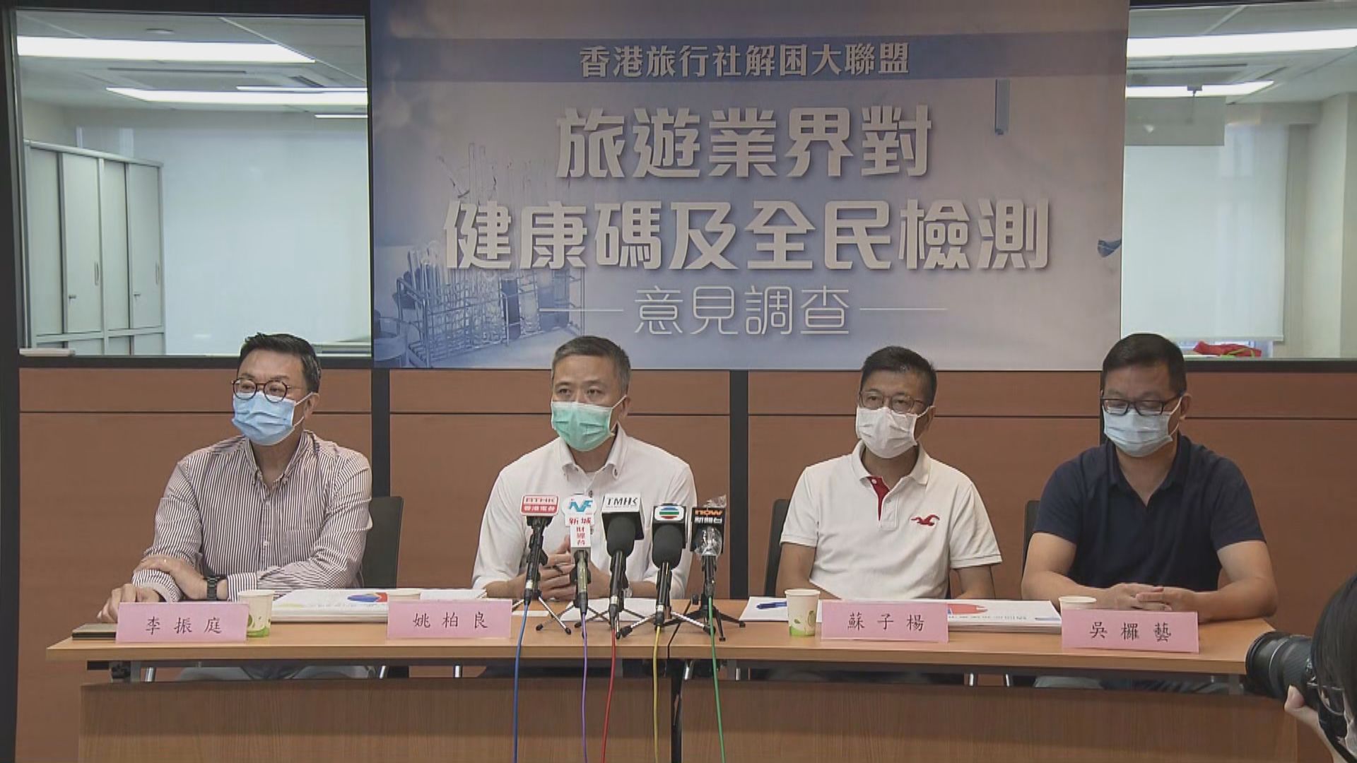 旅行社解困大聯盟促政府盡快推行健康碼