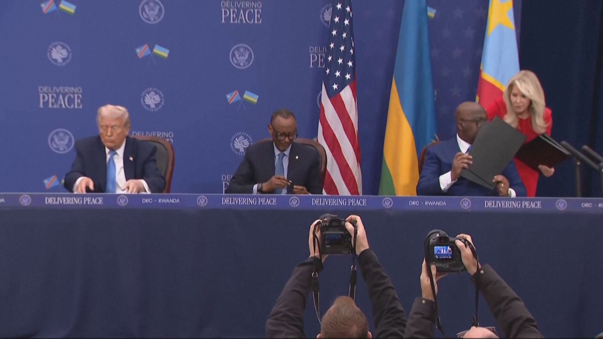 特朗普見證盧旺達及剛果民主共和國簽署協議結束30年衝突