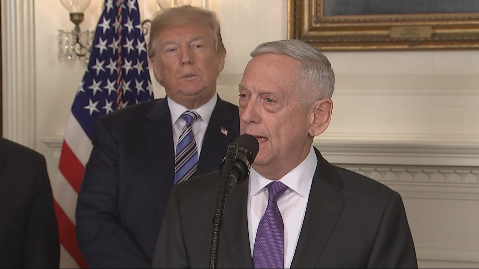 特朗普暗示國防部長馬蒂斯或辭職