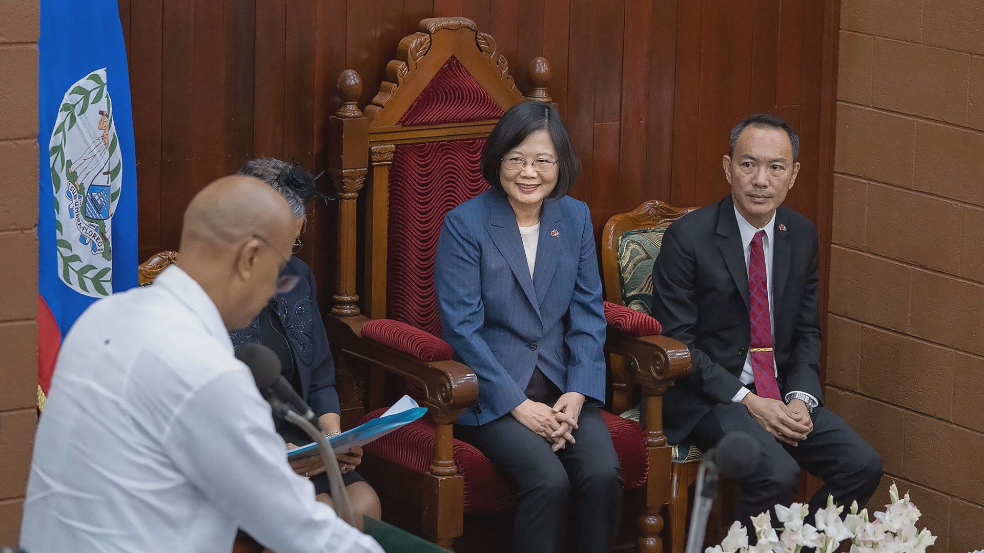 蔡英文轉到伯利茲訪問