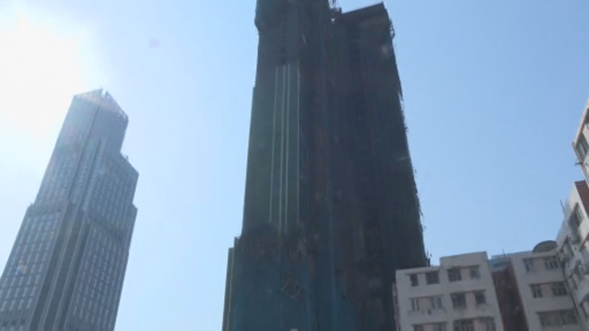 尖沙咀中間道地盤火警　消防處：起火原因暫無可疑