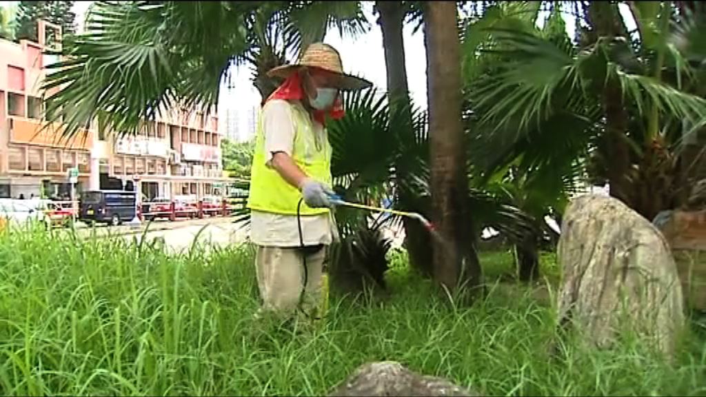 食環署人員到天水圍天瑞邨滅蚊