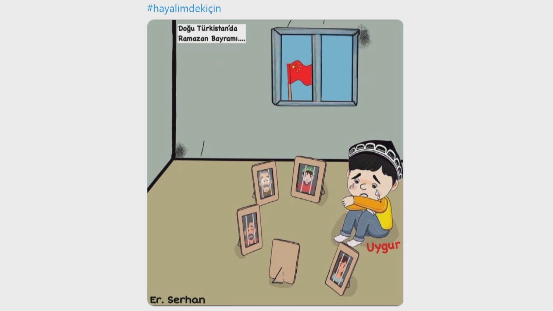 土耳其網民上載畫作批中國打壓維吾爾族